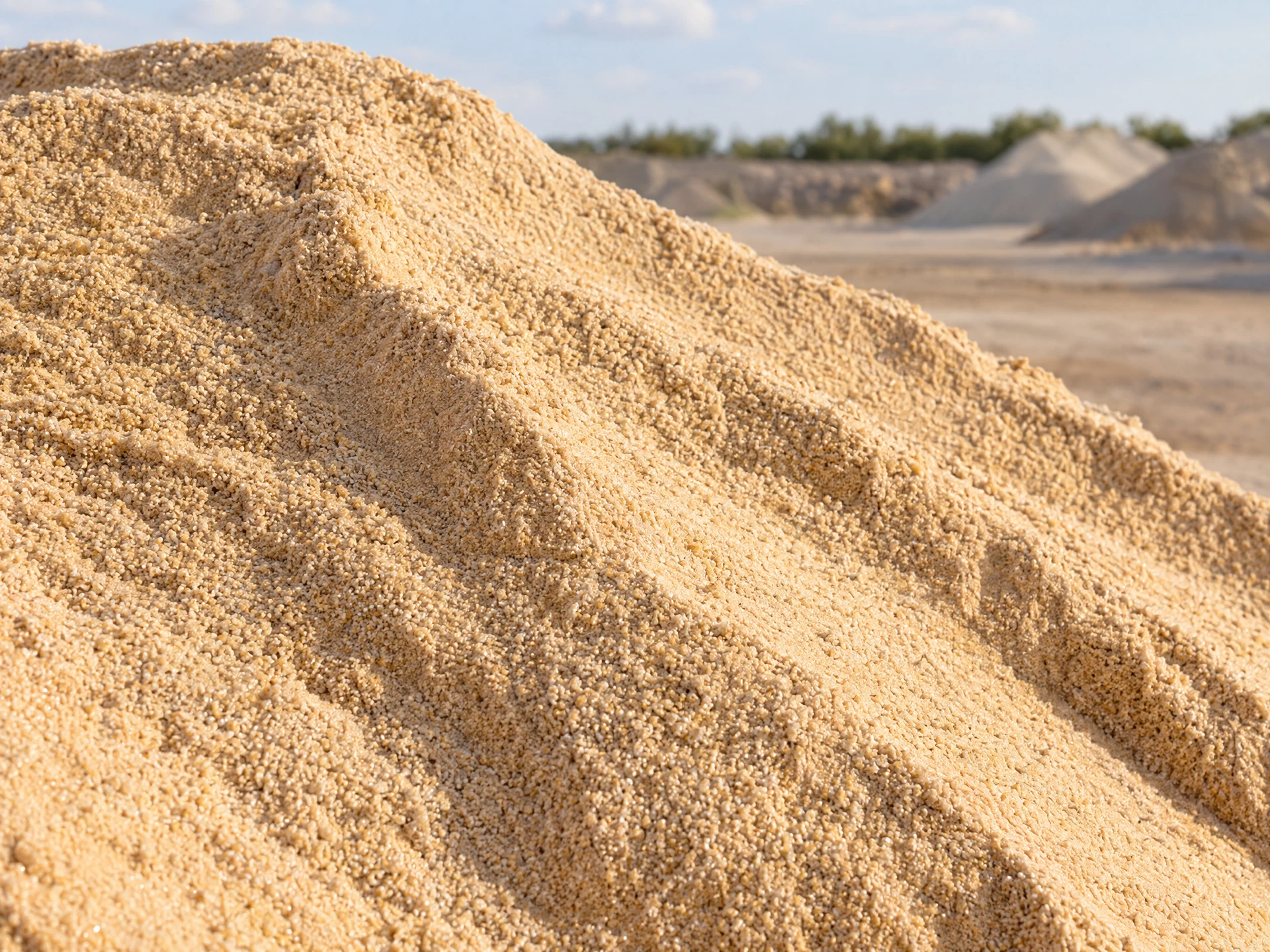 Illustrative view of fine-grained construction sand